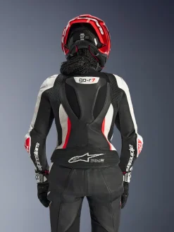 Alpinestars Motorpakken-Stella Gp-R7 2Pc Leather Suit Racepak Black/White/Red Fluo