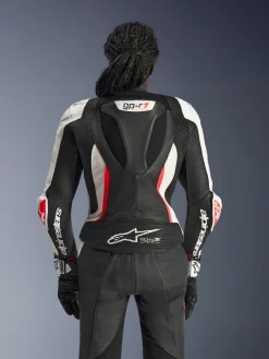 Alpinestars Motorpakken-Stella Gp-R7 2Pc Leather Suit Racepak Black/White/Red Fluo