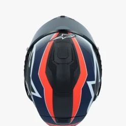Alpinestars Integraalhelmen|Carbon Helmen-upertech R10 Tea Back Carbon Red Fuo Dark Bue att