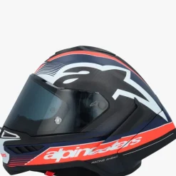 Alpinestars Integraalhelmen|Carbon Helmen-upertech R10 Tea Back Carbon Red Fuo Dark Bue att