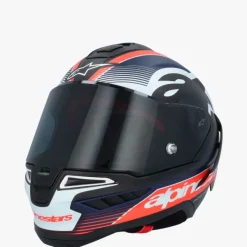 Alpinestars Integraalhelmen|Carbon Helmen-upertech R10 Tea Back Carbon Red Fuo Dark Bue att