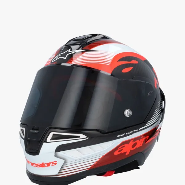 Alpinestars Integraalhelmen|Carbon Helmen-upertech R10 Tea Back Carbon Red White Goy