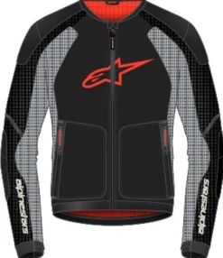 Alpinestars Motorjassen-Troop-Air otorja Back Ah Gray Bright Red 1087
