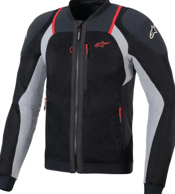 Alpinestars Motorjassen-Troop-Air Pro otorja Back Ah Gray Bright Red 1087