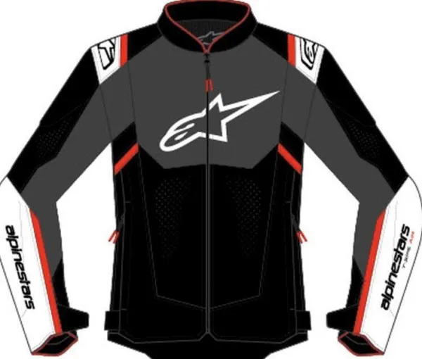 Alpinestars Motorjassen-T-p Air V2 otorja Back White Red Fuo 1231