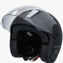 DAMES Beon Jethelmen|Dames Scooterhelmen-B108 Cuto att Zwart