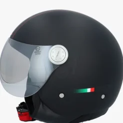 DAMES Beon Vespa Helmen|Jethelmen-Deign atzwart