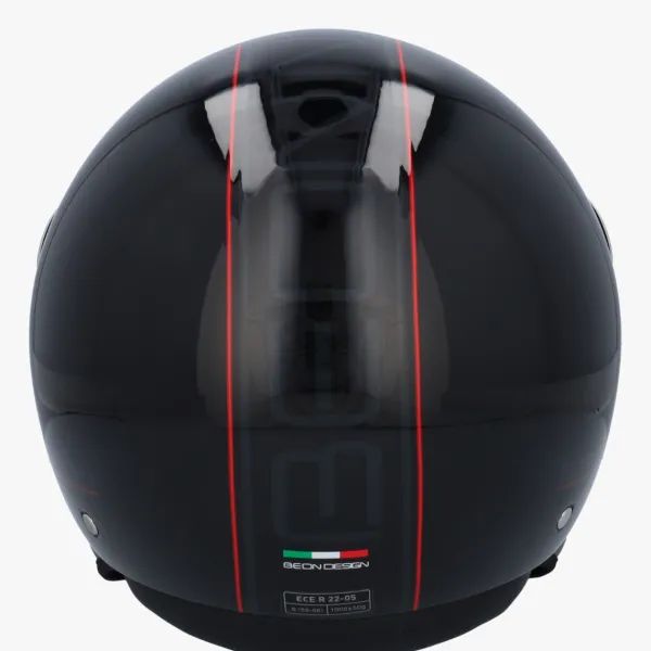 DAMES Beon Vespa Helmen|Jethelmen-Deign zwart