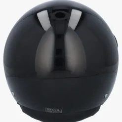 DAMES Beon Vespa Helmen|Jethelmen-Deign Zwart Gan Effen