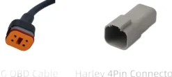 Chigee Technology Motor Accessoires-4pin OBD adapter kabel Harley Davidson MFP0054