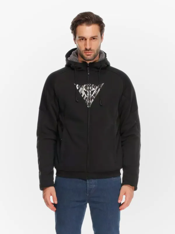 Dainese Motorhoodies|Motorjassen-Bovisa Safety Motorhoodie Black/White 2