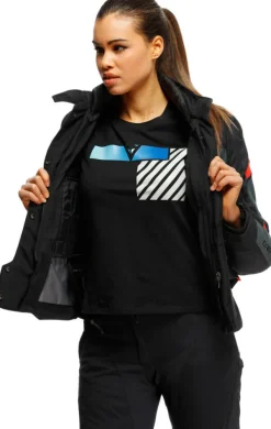 Dainese Motorjassen-Carve Master 3 Gore-Tex Lady Motorjas Black/Ebony/Lava Red 06C