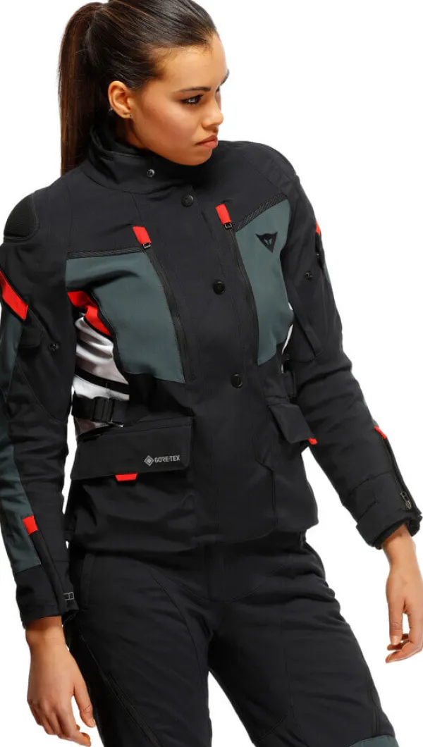 Dainese Motorjassen-Carve Master 3 Gore-Tex Lady Motorjas Black/Ebony/Lava Red 06C