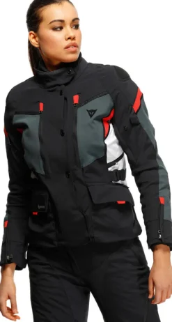 Dainese Motorjassen-Carve Master 3 Gore-Tex Lady Motorjas Black/Ebony/Lava Red 06C