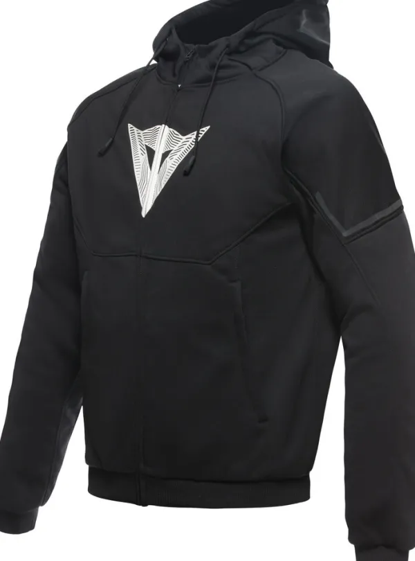 Dainese Motorhoodies|Motorjassen-Daemon-X Motorhoodie Black/Black/White 9