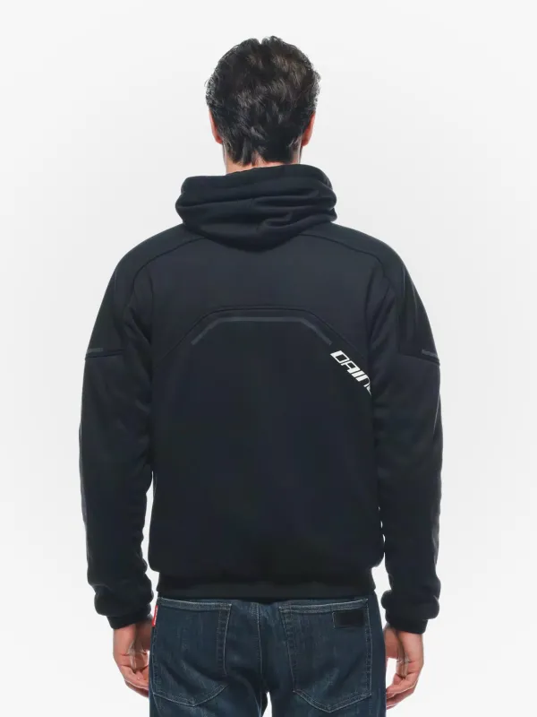 Dainese Motorhoodies|Motorjassen-Daemon-X Motorhoodie Black/Black/White 9