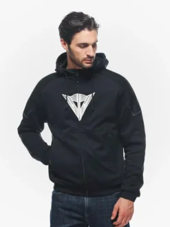 Dainese Motorhoodies|Motorjassen-Daemon-X Motorhoodie Black/Black/White 9
