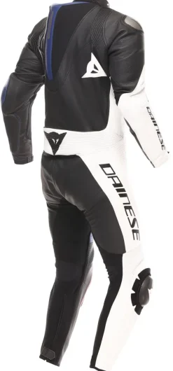 Dainese Motorpakken-Demon Sprint Perf 1Pc Leather Suit Racepak Black/White/Red-Lava