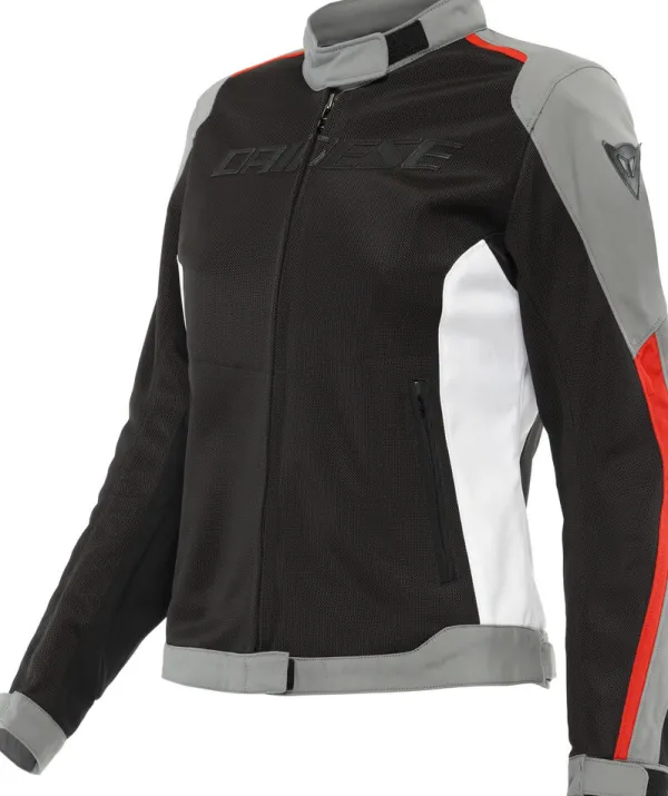 Dainese Motorjassen-Hydraflux 2 Air D-Dry Lady Motorjas Black/Charcoal Gray/Lava Red 60F
