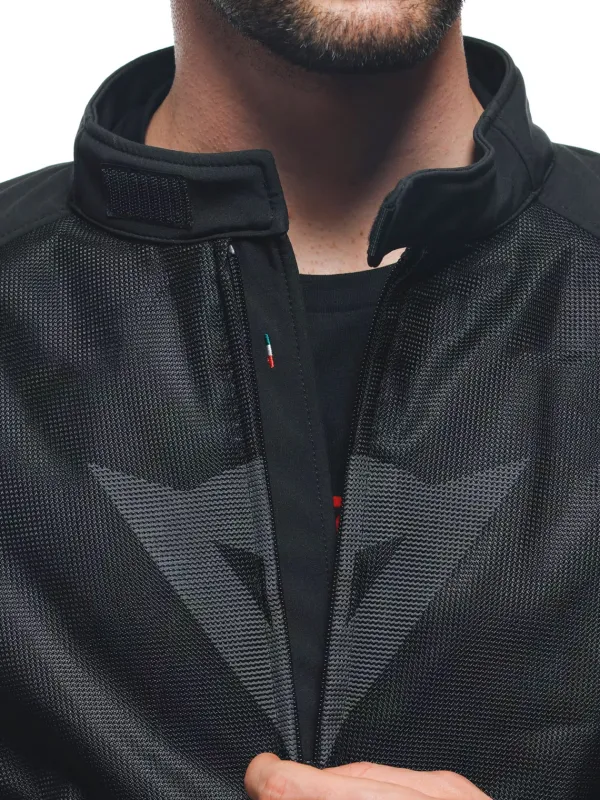 Dainese Motorjassen-Ignite Air Tex Motorjas Black/Black/Gray Reflex 96H