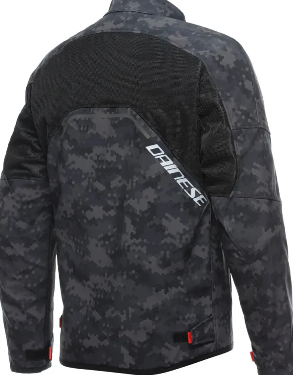 Dainese Motorjassen-Ignite Air Tex Motorjas Camo Gray/Black/Fluo Red 97H