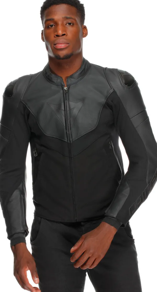 Dainese Motorjassen-Iperattiva Leather-Tex Motorjas Black/Black 631