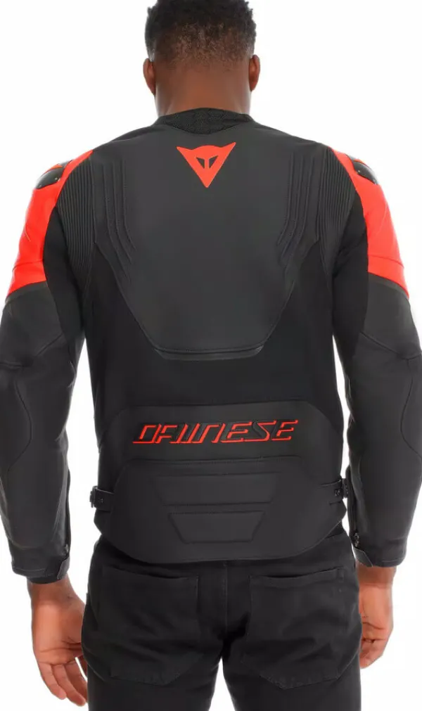 Dainese Motorjassen-Racing 5 Motorjas Black/Black/Red-Fluo P75