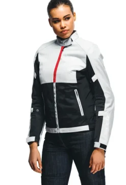 Dainese Motorjassen-Risoluta Air Tex Lady Motorjas Glacier Gray/Lava Red 34F