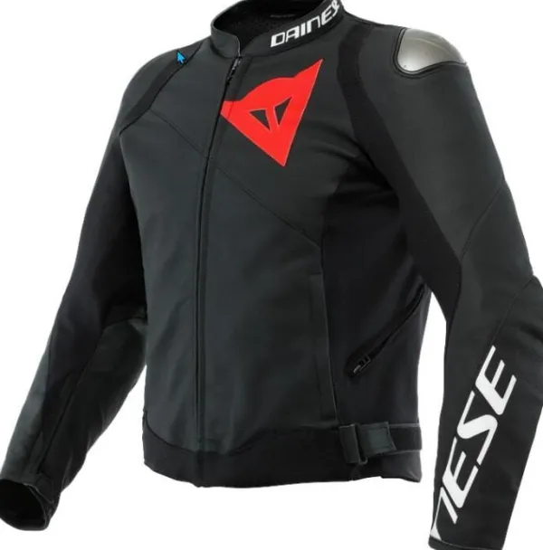 Dainese Motorjassen-Sportiva Leather Motorjas Black-Matt/Black-Matt/Black-M 92C
