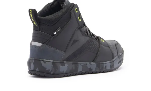 Heren Dainese Casual Motorschoenen|Heren Motorschoenen-Suburb D-WP Shoes Black/Camo/Acid Yellow 49J