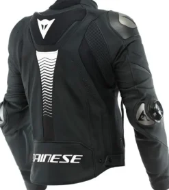 Dainese Motorjassen-Super Speed 4 Leather Motorjas Black Matt/White 78A