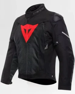 Dainese Motorjassen-Super Sprint D-Dry Motorjas Black/Black/Red-Lava H43