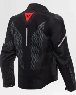 Dainese Motorjassen-Super Sprint D-Dry Motorjas Black/Black/Red-Lava H43