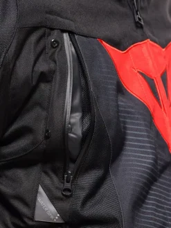 Dainese Motorjassen-Super Sprint D-Dry Motorjas Black/Black/Red-Lava H43