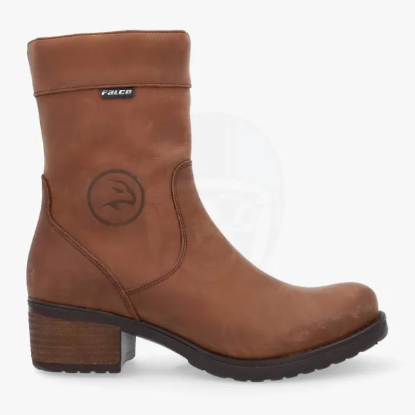 DAMES Falco Waterdichte Motorlaarzen|Dames Motorlaarzen-Ayda 2 Brown 707