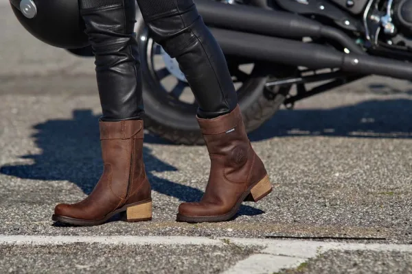 DAMES Falco Waterdichte Motorlaarzen|Dames Motorlaarzen-Ayda 2 Brown 707