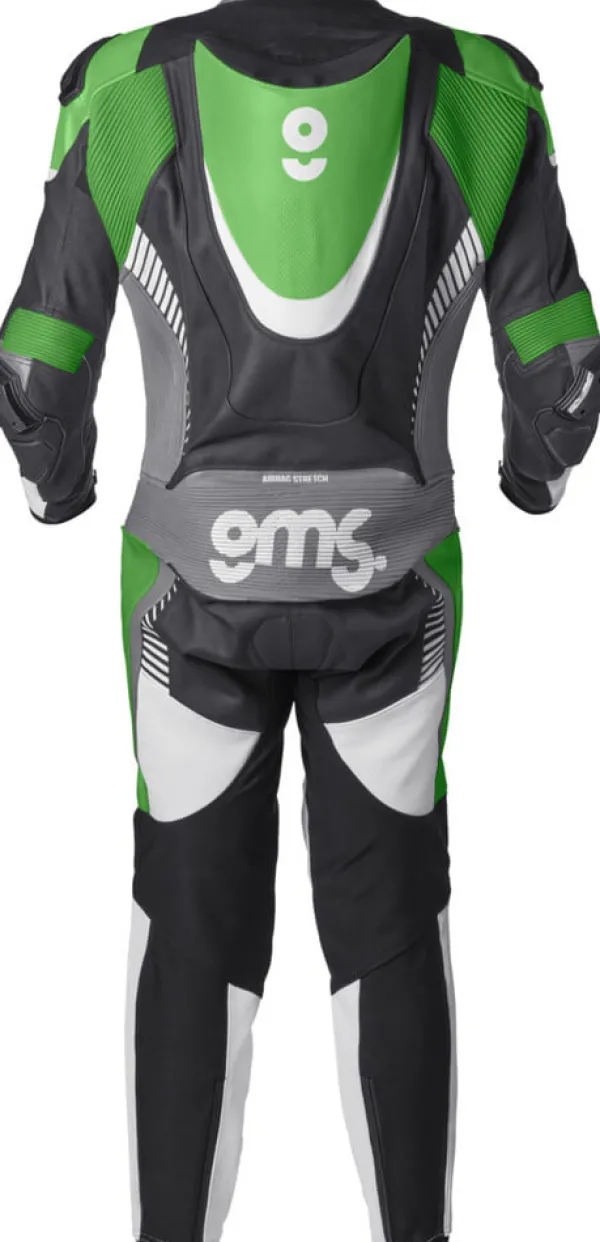 GMS Motorpakken-GRC-1 One Piece Black/White/Green