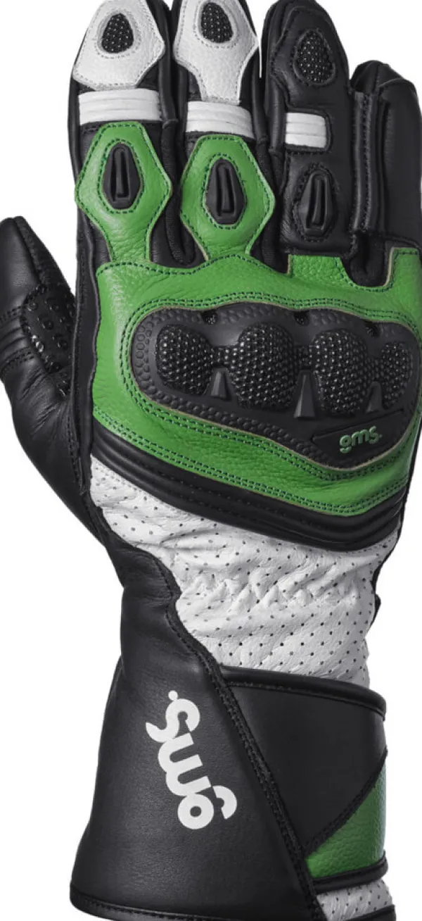 GMS Motorhandschoenen-GR-1 F Gove Back/White/Green