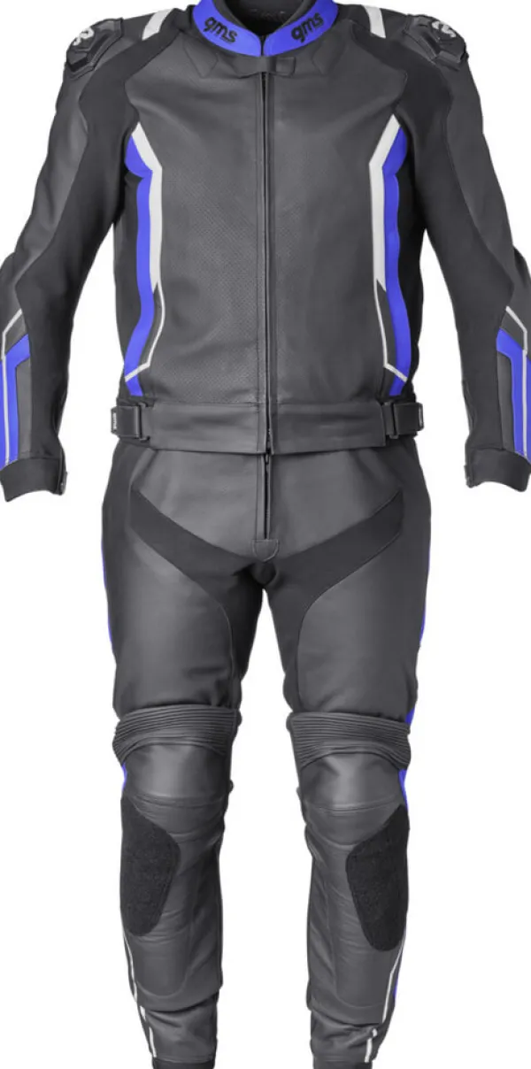 GMS Motorpakken-GR-1 Suit Black/Blue/White