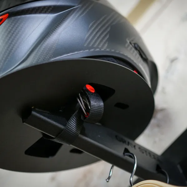 Gray Steel Cadeaus Voor Motorrijders|Helm Houder & Kapstok-X5 Helmet & Gear wall mount Matt Black