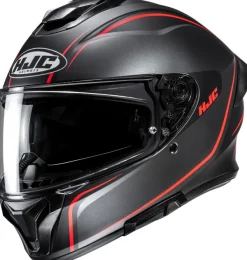 HJC Integraalhelmen|Helmen Met Zonnevizier-C71 Quez Back/Red 130