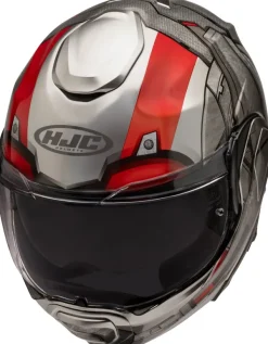 HJC Systeemhelmen|Helmen Met Zonnevizier-F100 Ant-an Grey/Red 831