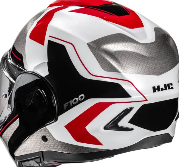 HJC Systeemhelmen|Helmen Met Zonnevizier-F100 Bio White/Red 213