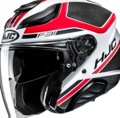 HJC Helmen Met Zonnevizier|Bluetooth Helmen-F31 Ceron White/Red 231