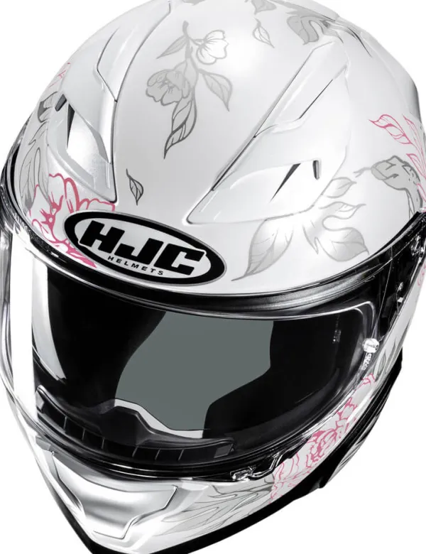 HJC Integraalhelmen|Helmen Met Zonnevizier-F71 Eiz White/Pink 260