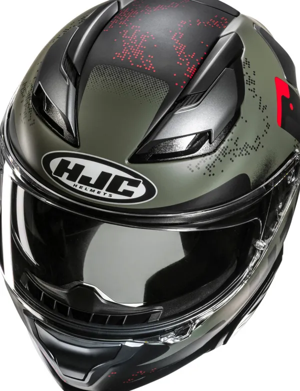HJC Integraalhelmen|Helmen Met Zonnevizier-F71 Faco Green/Back 413