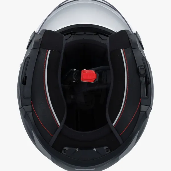 HJC Helmen Met Zonnevizier|Bluetooth Helmen-F31 Naby Back/Grey