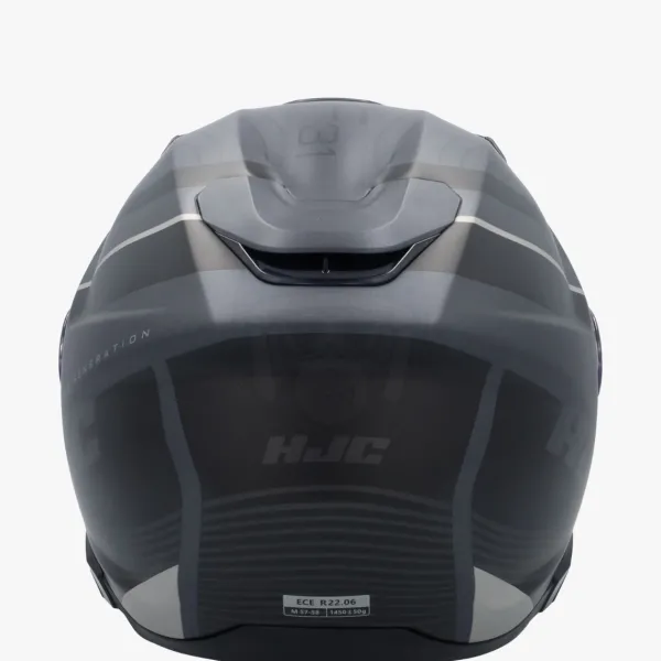 HJC Helmen Met Zonnevizier|Bluetooth Helmen-F31 Naby Back/Grey