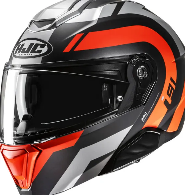 HJC Systeemhelmen|Helmen Met Zonnevizier-i91 Arven Red/Grey 381