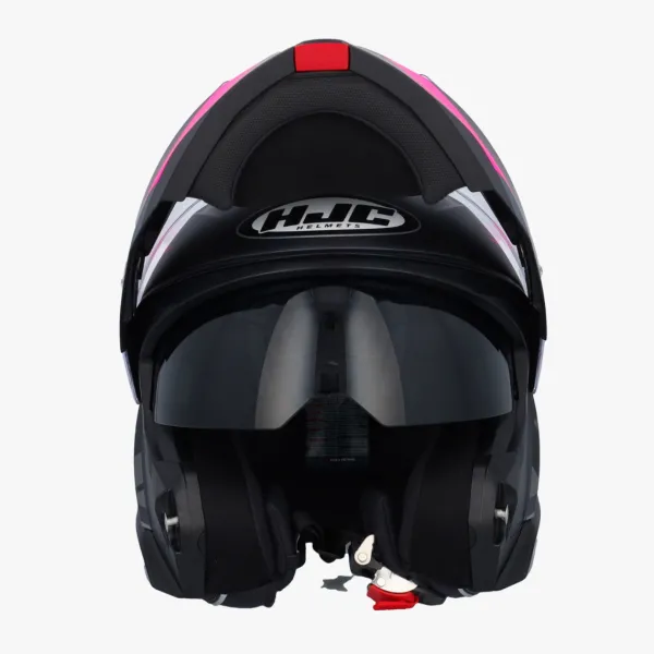 HJC Systeemhelmen|Helmen Met Zonnevizier-i91 Cart Grey/Pink